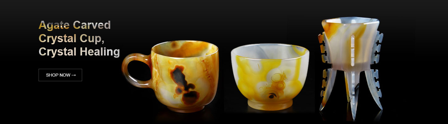 Agate Carved  Crystal Cup,  Crystal Healing