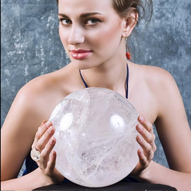TITAN 7.8' Quartz Rock Crystal Sphere, Crystal Ball