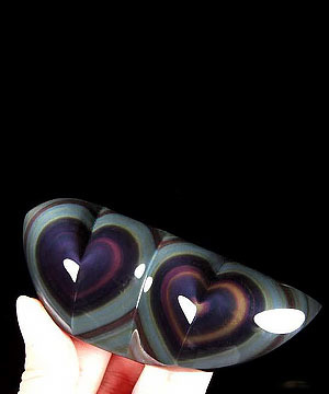 Rainbow Obsidian Carved Heart