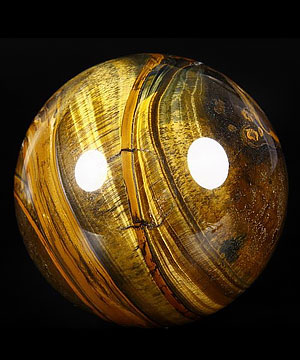 Huge 4.5" Gold Tiger Eye Sphere, Crystal Ball