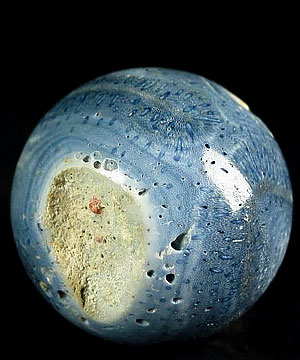2.0" Blue Sponge Coral Sphere, Crystal Ball