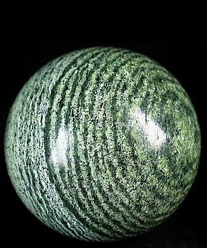 2.0" Green Zebra Jasper Sphere, Crystal Ball