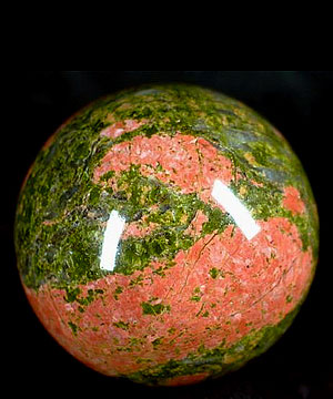 2.0" Pink & Green Unakite Sphere, Crystal Ball