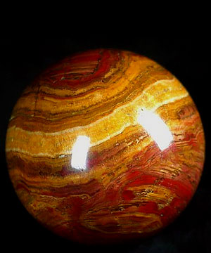 2.0" Red Woodlike Sphere, Crystal Ball