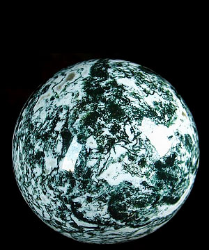 Huge 3.1" Tree Agate Sphere, Crystal Ball