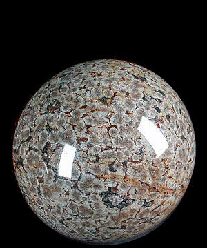Huge 4.1" Brown Snowflake Sphere, Crystal Ball