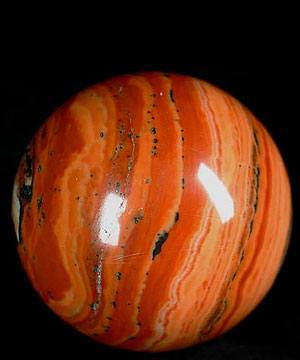 2.1" Red Woodlike Sphere, Crystal Ball