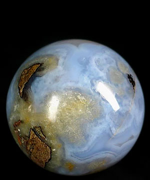 2.2" Blue Chalcedony Sphere, Crystal Ball, Gem