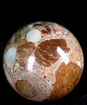 2.0" Australia Chert Breccia Sphere, Crystal Ball