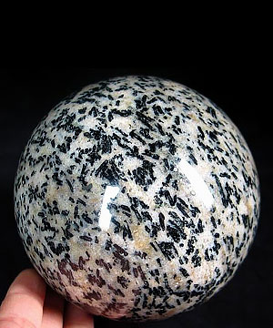 Huge 4.0" Tourmaline Quartz Sphere, Crystal Ball Healing,Mineral,Rock,Stone