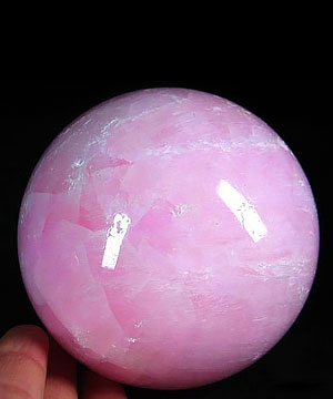 Huge 3.1" Pink Aragonite Sphere, Crystal Ball