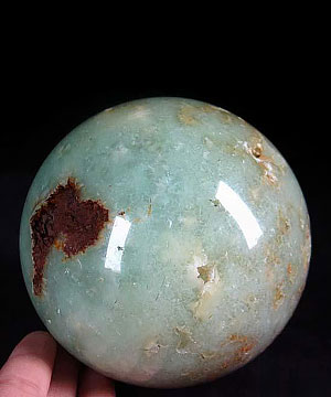 Huge 4.0" Prehnite Sphere, Crystal Ball