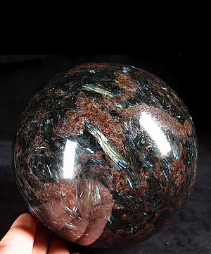 Giant 4.8" Russian Astrophylite Sphere, Crystal Ball
