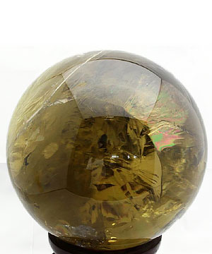 9.4" Citrine Sphere, Crystal Ball, Quartz