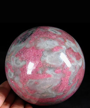3.9" Pink RhodoniteRhodonite Sphere, Crystal Ball