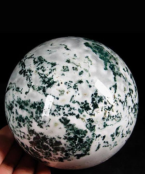 HUGE 4.1" Tree Agate Sphere, Crystal Ball