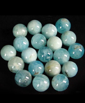 20P Gemstone 0.8" Aquamarine Sphere, Crystal Ball
