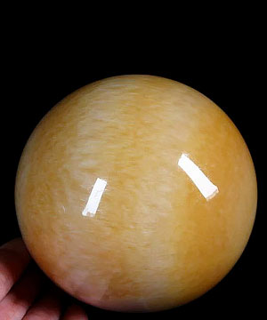 Huge 4.0" Beeswax Jade Sphere, Crystal Ball