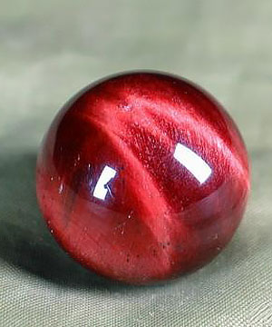 0.9" Red Tiger Eye Sphere, Crystal Ball