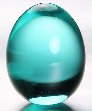 2.1" Ocean Blue Obsidian Crystal Egg