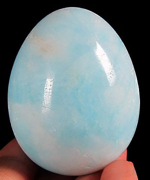2.1" Blue Aragonite Crystal Egg