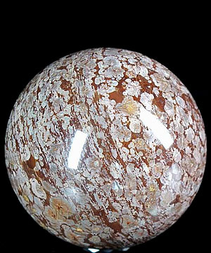 2.0" Brown Snowflake Sphere, Crystal Ball