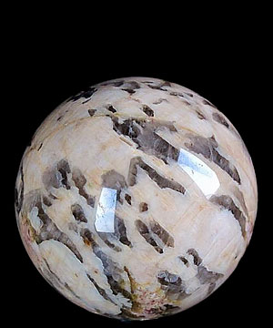 2.1" Graphic Feldspar Sphere, Crystal Ball