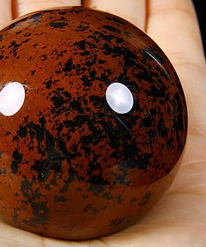 2.0" Mahogany Obsidian Sphere, Crystal Ball