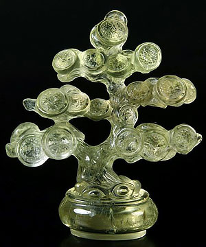 4.1" Citrine Carved Crystal Money Tree Sculpture