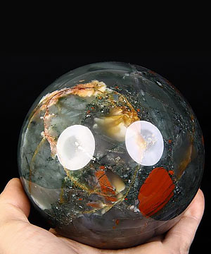 4.1" African Bloodstone Sphere Crystal Ball