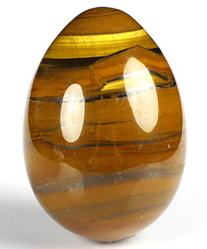 2.0" Tiger Iron Eye Carved Gemstone Crystal Egg, Realistic, Crystal Healing