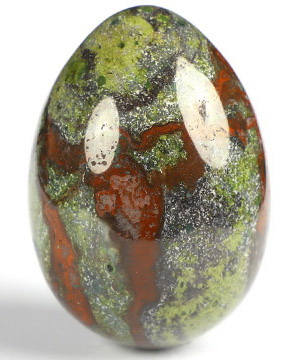 2.0" Dragon Blood Jasper Carved Gemstone Crystal Egg, Realistic, Crystal Healing