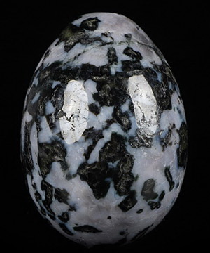 2.0" Gabbro Carved Gemstone Crystal Egg, Realistic, Crystal Healing