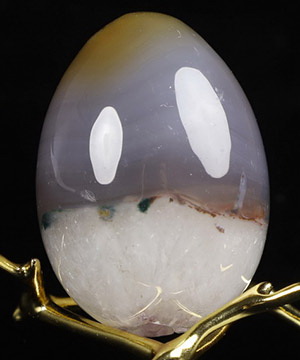 2.0" Agate Carved Gemstone Crystal Egg, Crystal Healing