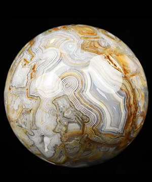 Gemstone 2.0" Crazy Lace Agate Carved Crystal Sphere, Crystal Healing