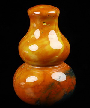 2.2" Indian Agate Carved Crystal Gourd, Crystal Healing