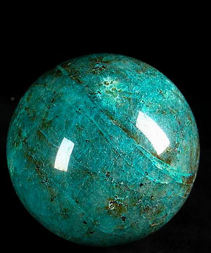 Huge 3.7" Chrysocolla Sphere, Crystal Ball