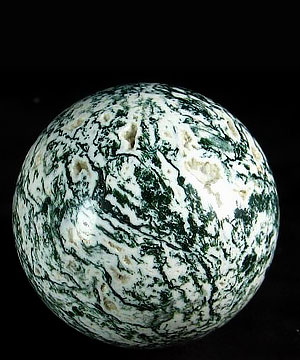 Huge 3.0“ Tree Agate Sphere, Crystal Ball
