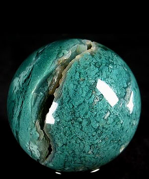1.7" Chrysoprase Sphere, Crystal Ball, Gemstone