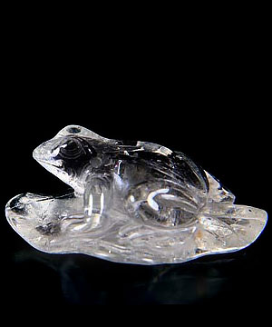 Quartz Rock Crystal Carved Crystal Frog