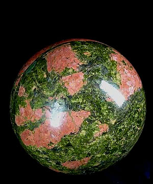 2.0" Pink & Green Unakite Sphere, Crystal Ball