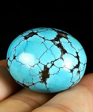 1.2" Synthetic Turquoise Carved Crystal Ball, Realistic, Crystal Healing