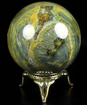 Geode 2.0" Ocean Jasper Carved Crystal Sphere, Crystal Healing