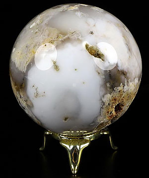 Geode 2.5" Agate Carved Crystal Sphere, Crystal Healing