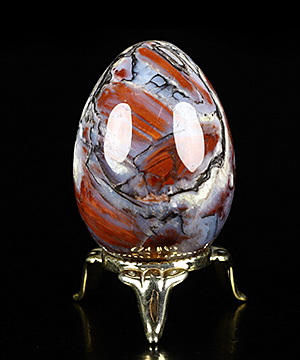 2.0" Red Pietersite Carved Crystal Egg, Crystal Healing
