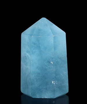 1.5" Aquamarine Carved Crystal Prism/Point Crystal Healing