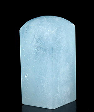 1.4" Aquamarine Carved Crystal Prism/Point Crystal Healing