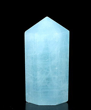 2.0" Aquamarine Carved Crystal Prism/Point Crystal Healing