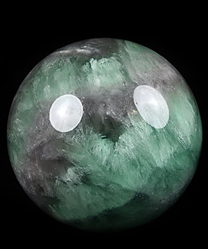 Huge 4.1" Fluorite Carved Crystal Sphere, Crystal Healing