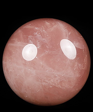Huge 5.2" Rose Quartz Carved Crystal Sphere, Crystal Healing